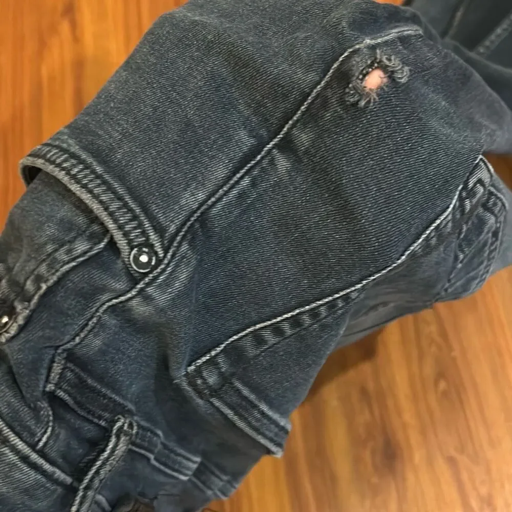 All Saints cigarette jeans dark blue 36 waist button fly